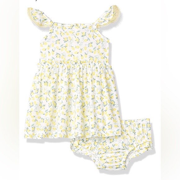 🆕JESSICA SIMPSON BABY - 18M - NWT - 2PC LEMON DRESS AND BLOOMER - Picture 7 of 7